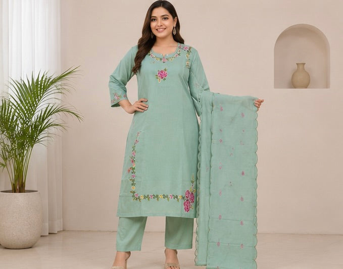 Women's Ethnic Kurta Set with Dupatta