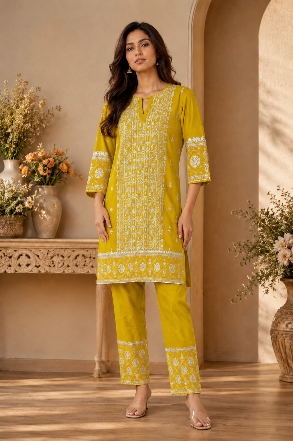 Women's 2-Piece Kurta with Palazzo