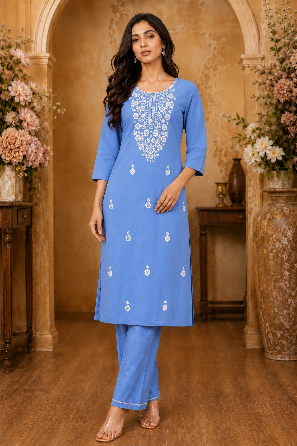 Women's 2-Piece Kurta with Palazzo