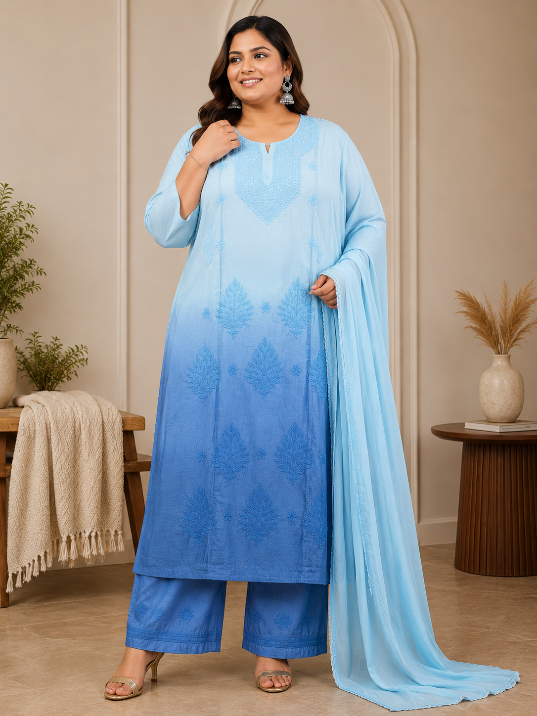 Premium Original Lucknawi Handwork Suit