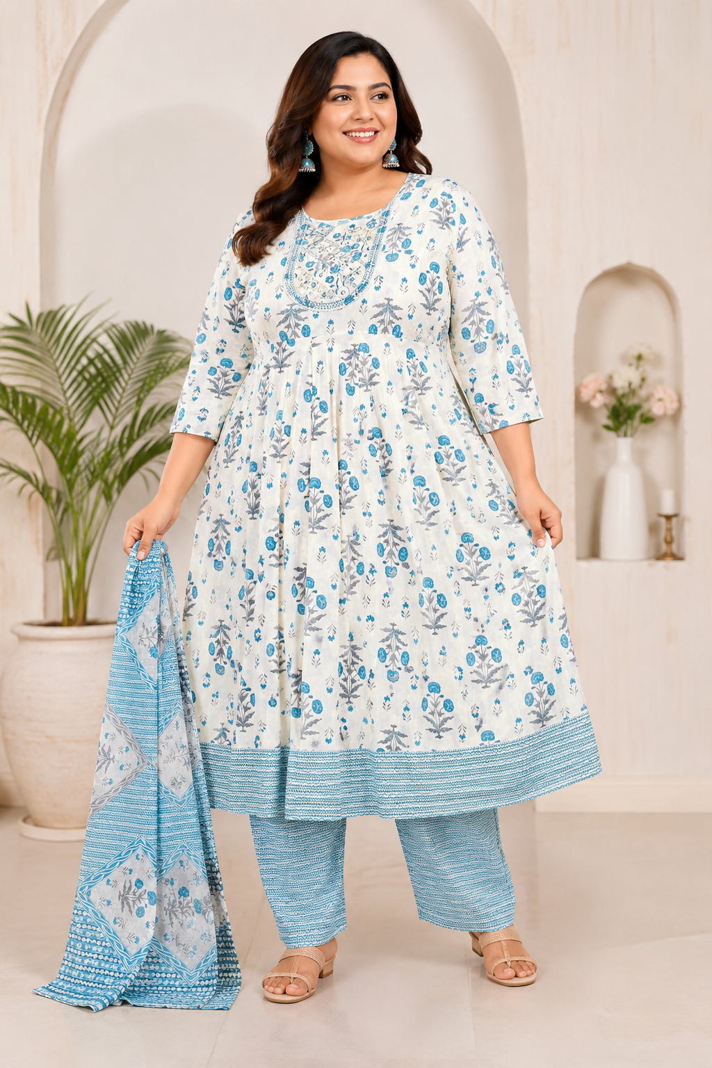 Premium Print frock Kurta Set