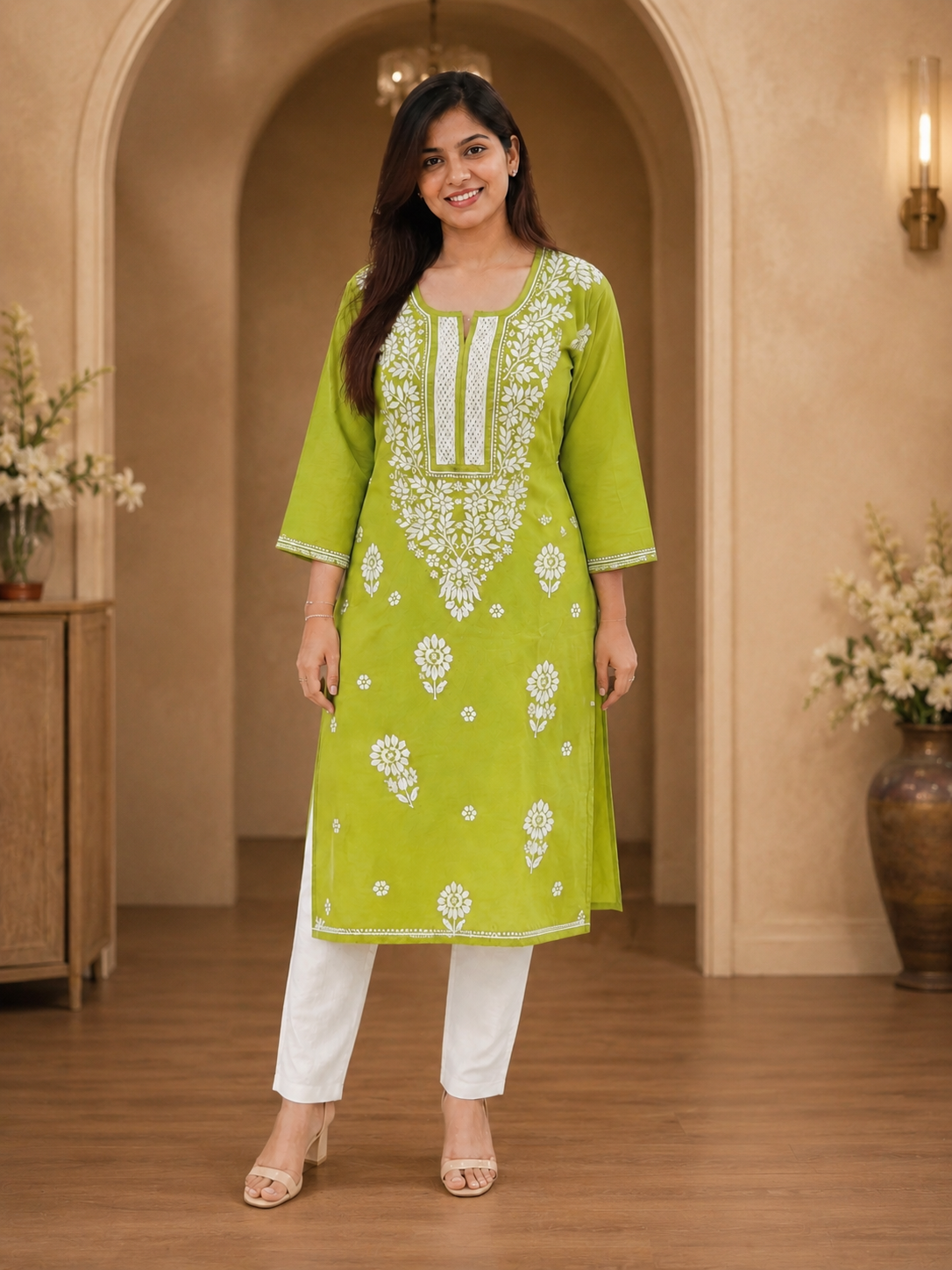 Women's 2-Piece Kurta Set with Palazzo