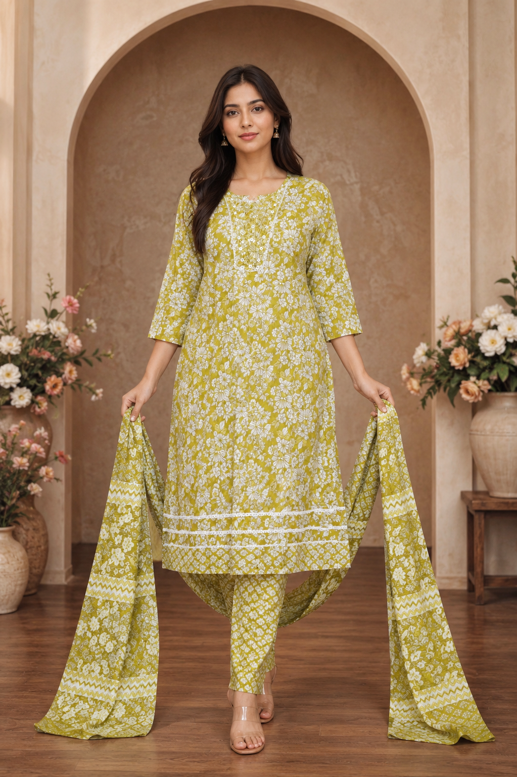 Women's Ethnic Kurta Set with Dupatta