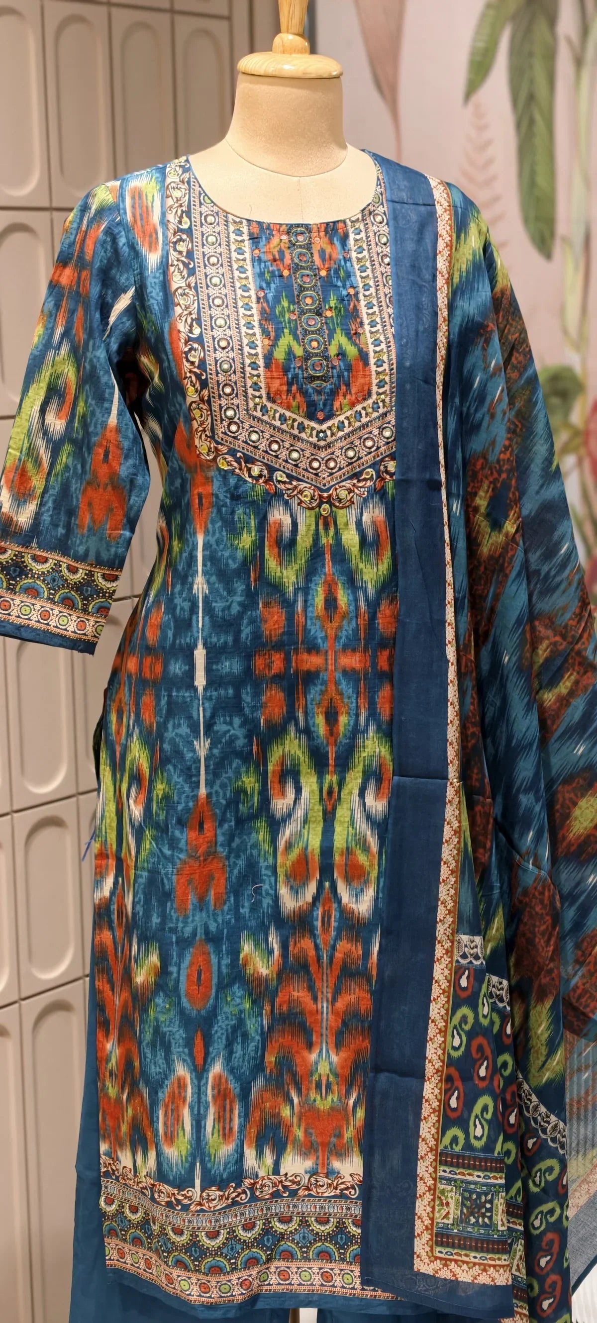 Premium Cotton Printed Kurta Set with Dupatta (M–2XL)