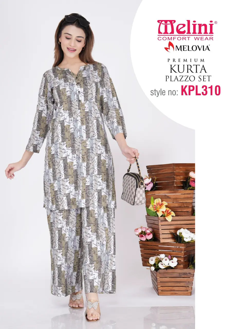 Melini Premium Plazzo Night Suit – 4XL (Plus Size)