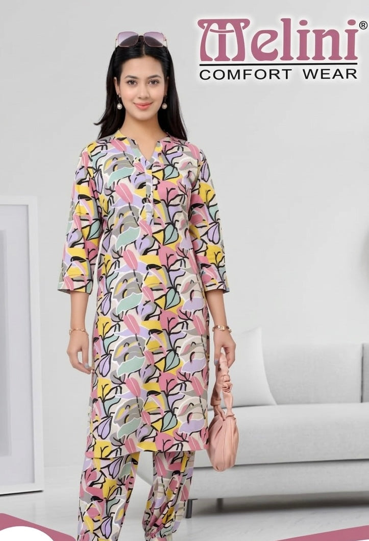 Melini Afgani Salwar Night Suit – L, 2XL, 3XL, 4XL