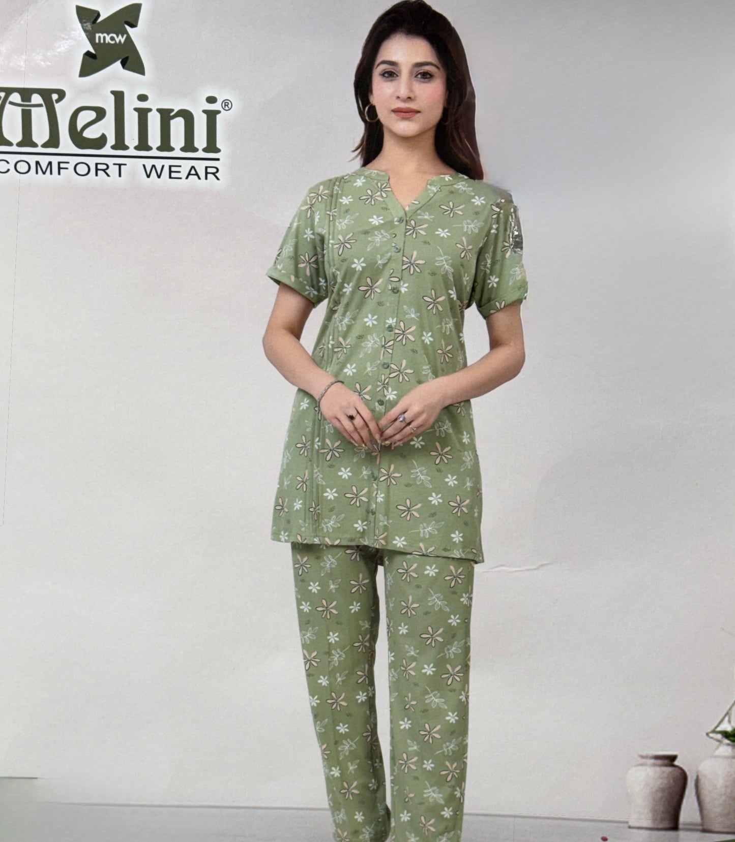 Melini Premium Night Suit – 2XL to 4XL (Long Style)