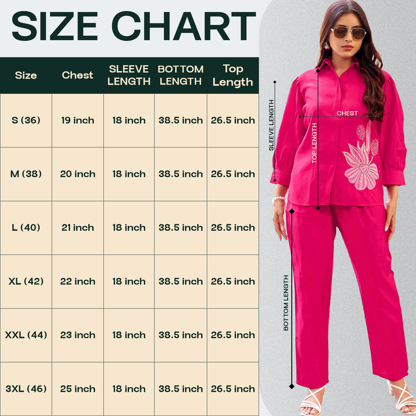 HighLook Premium Co-ord Set – Russian Viscose Silk (S to 6XL)