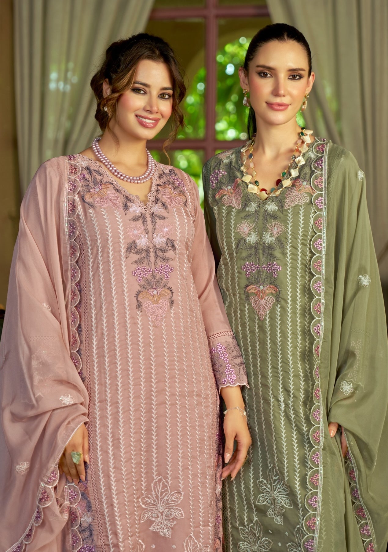 Women's 3-Piece Kurta Set with Palazzo & Dupatta