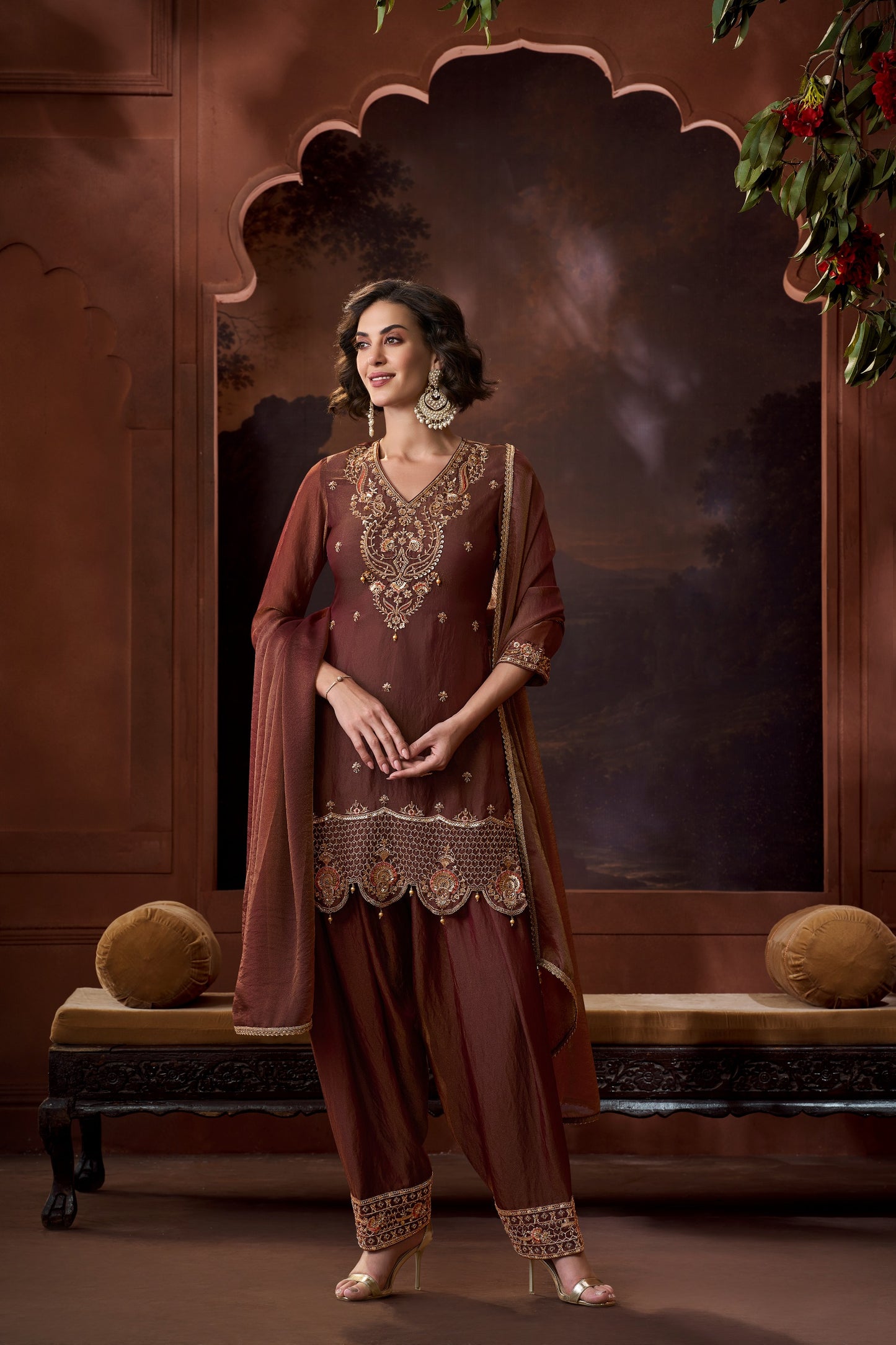 Women's Premium 3-Piece Kurta Set with Palazzo, Duppata