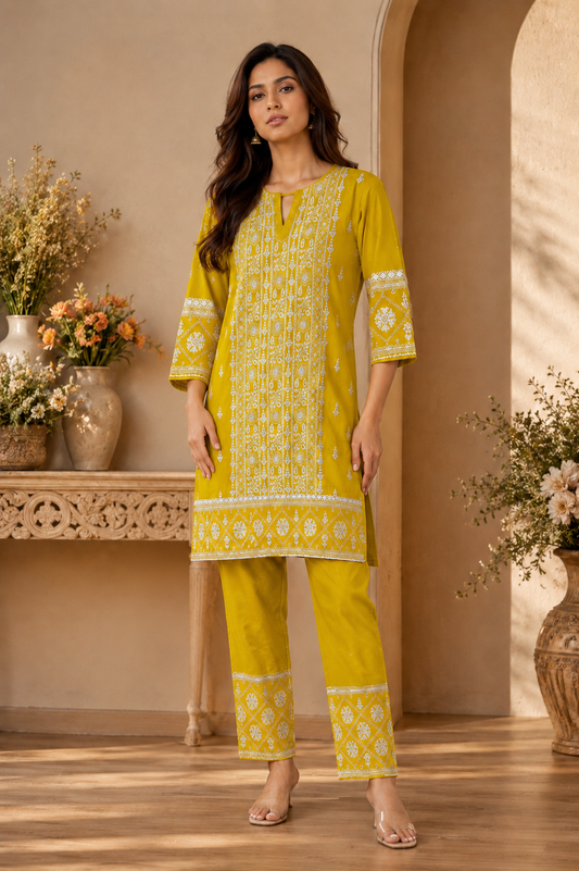 Women's 2-Piece Kurta with Palazzo