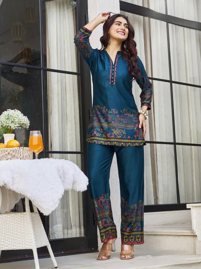 Women's Printed Co-ord Set – Kurta & Pants (M to 6XL)