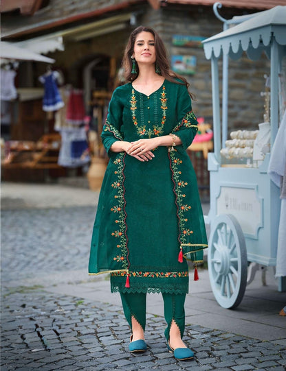 Women's 3-Piece Kurta Set with Tulip Pant & Dupatta