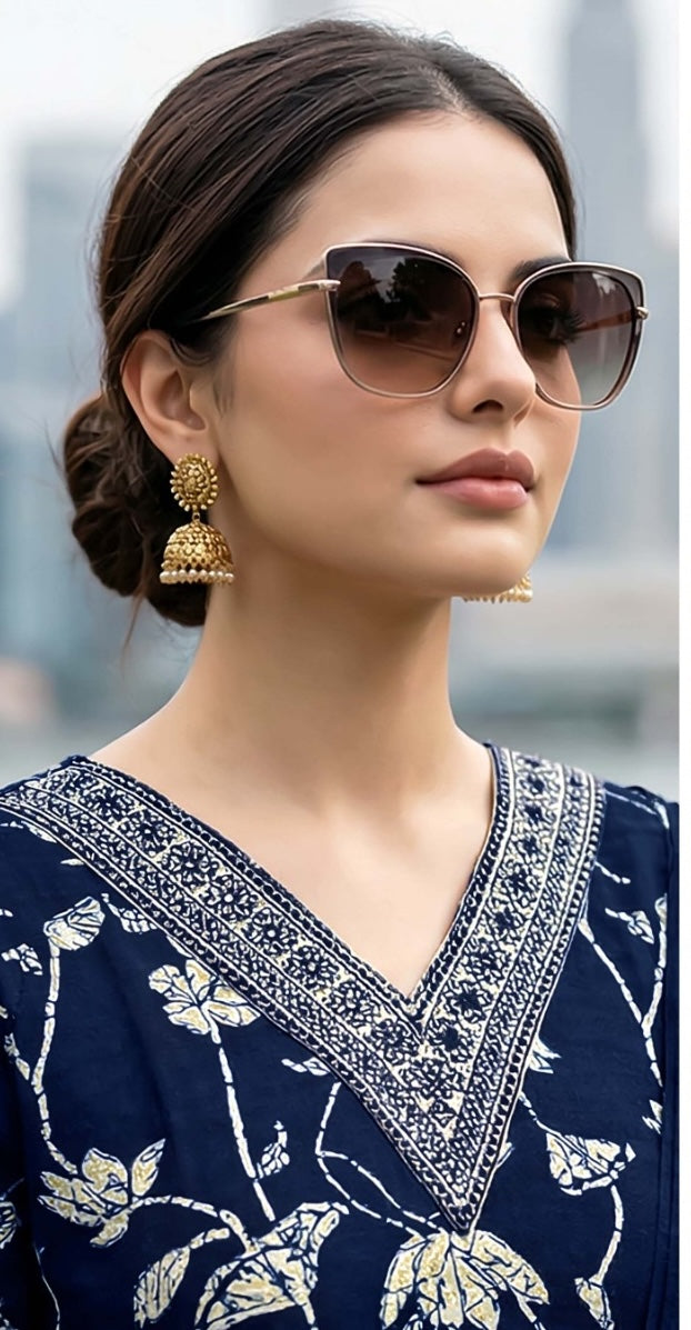 Women's 3-Piece Kurta Set with Palazzo & Dupatta