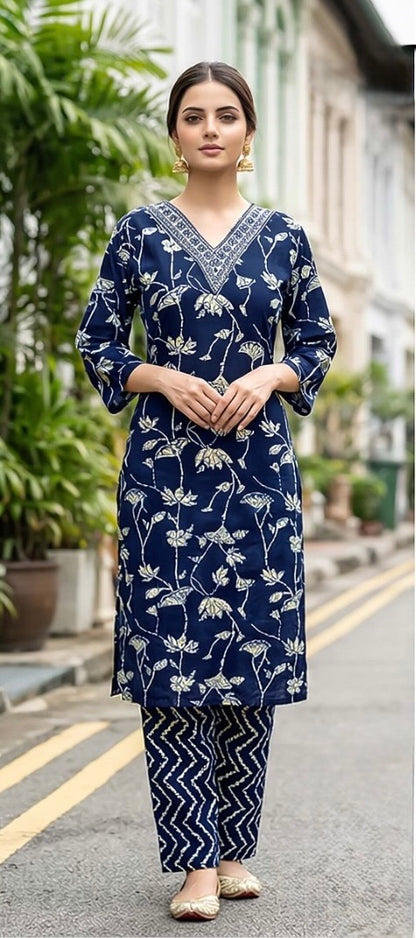 Women's 3-Piece Kurta Set with Palazzo & Dupatta