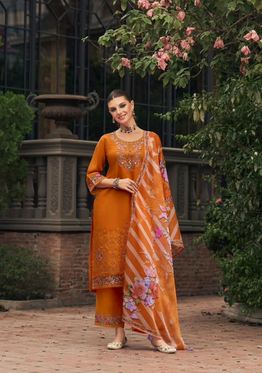 Women's 3-Piece Kurta Set with Palazzo & Dupatta