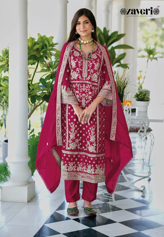 Women's 3-Piece Kurta Set with Palazzo & Dupatta