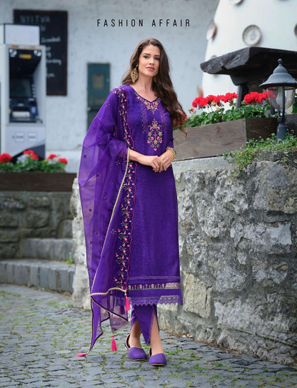Women's 3-Piece Kurta Set with Tulip Pant & Dupatta