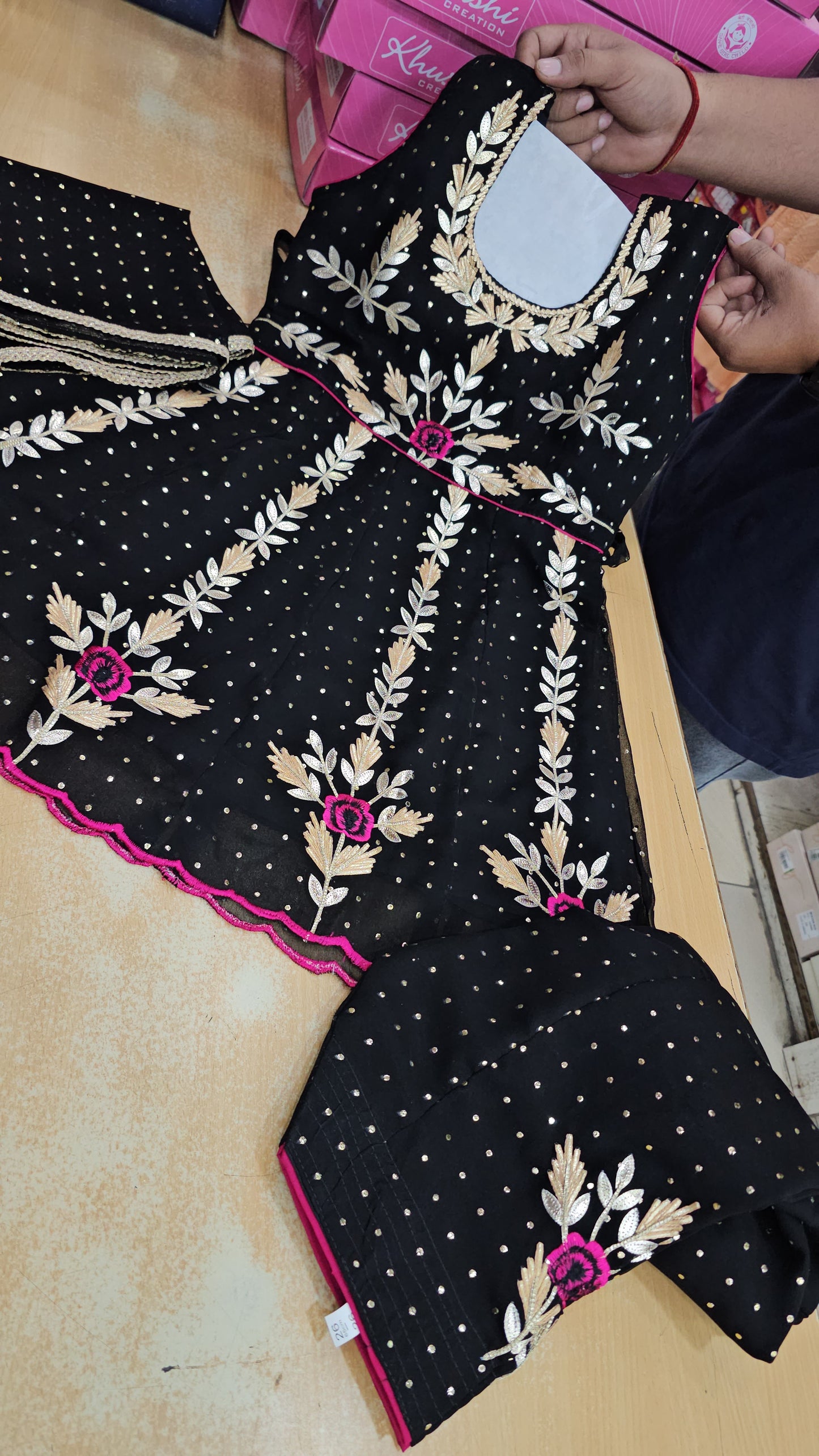 Girls Embroidered Kids Frock Kameez Suit