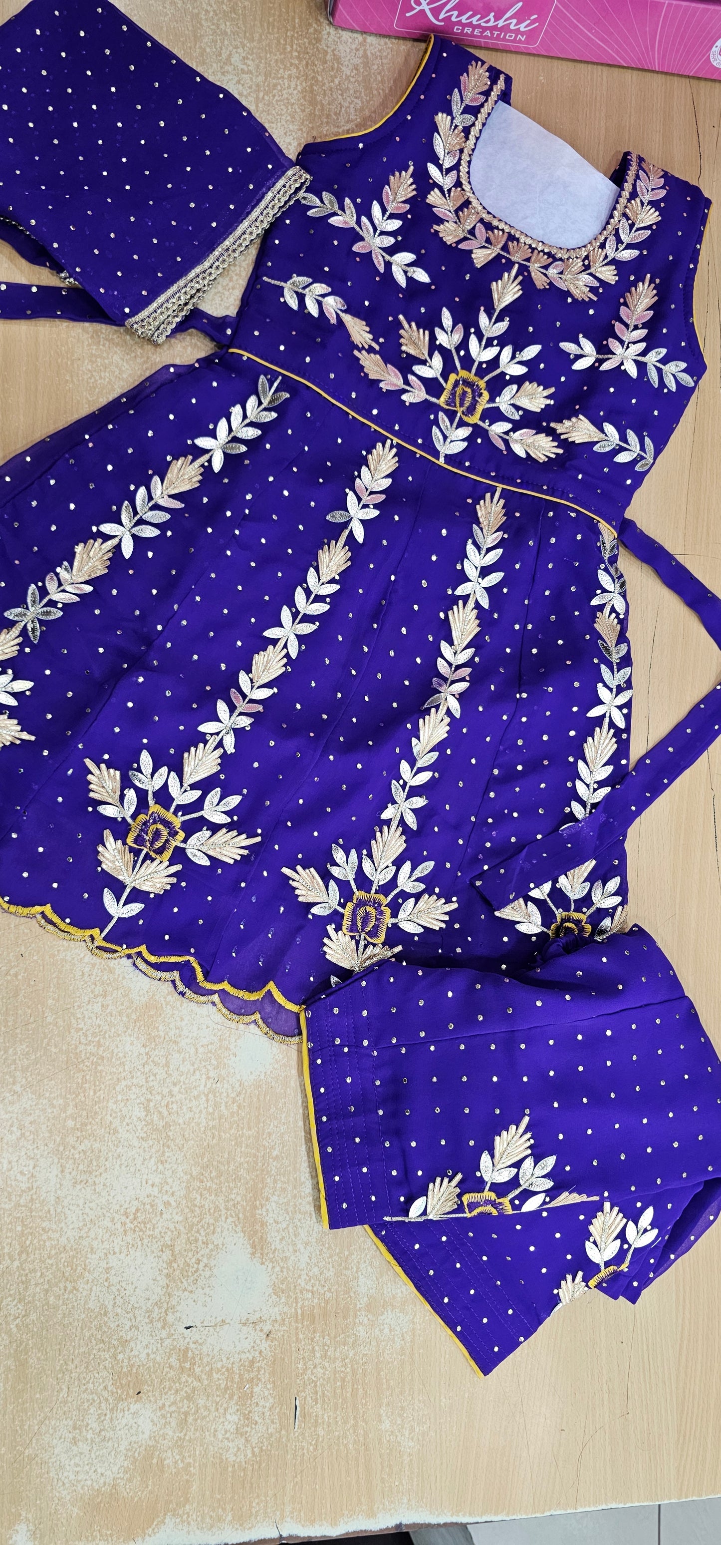 Girls Embroidered Kids Frock Kameez Suit