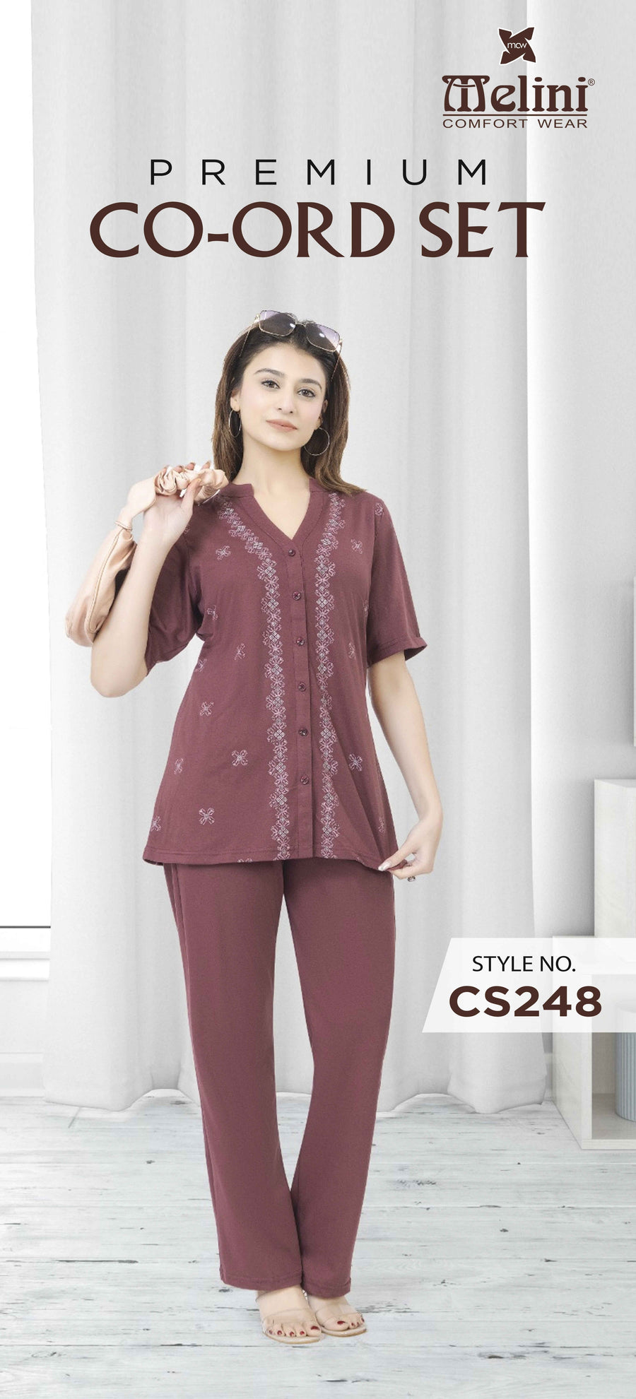MELINI PREMIUM CO-ORD SETS [ L TO 4XL ]