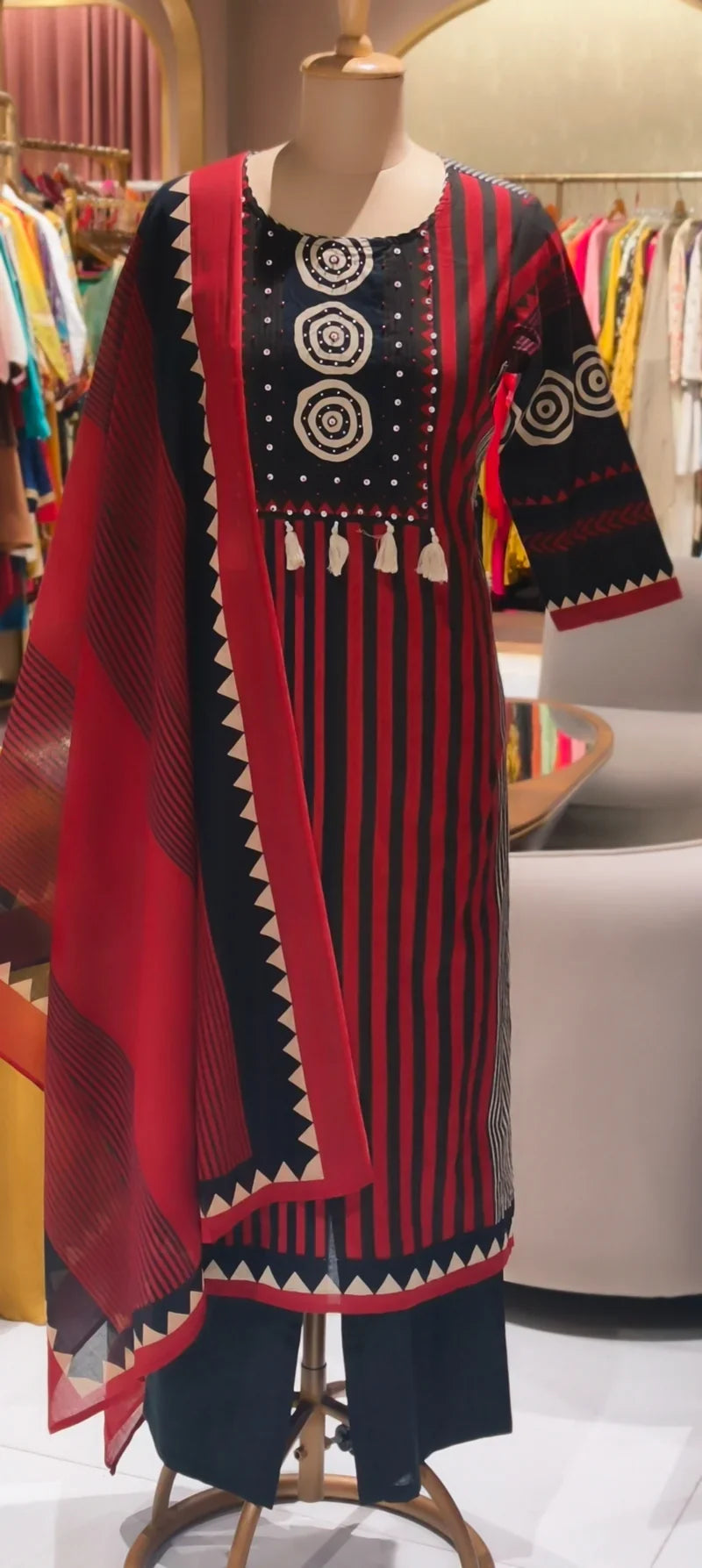 Premium Cotton Printed Kurta Set with Dupatta (M–2XL)