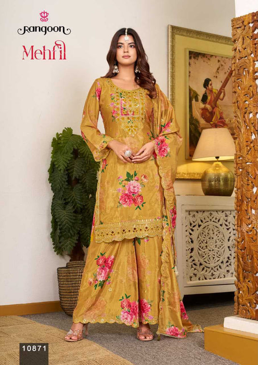 Women's 3-Piece Kurta Set with Palazzo & Dupatta