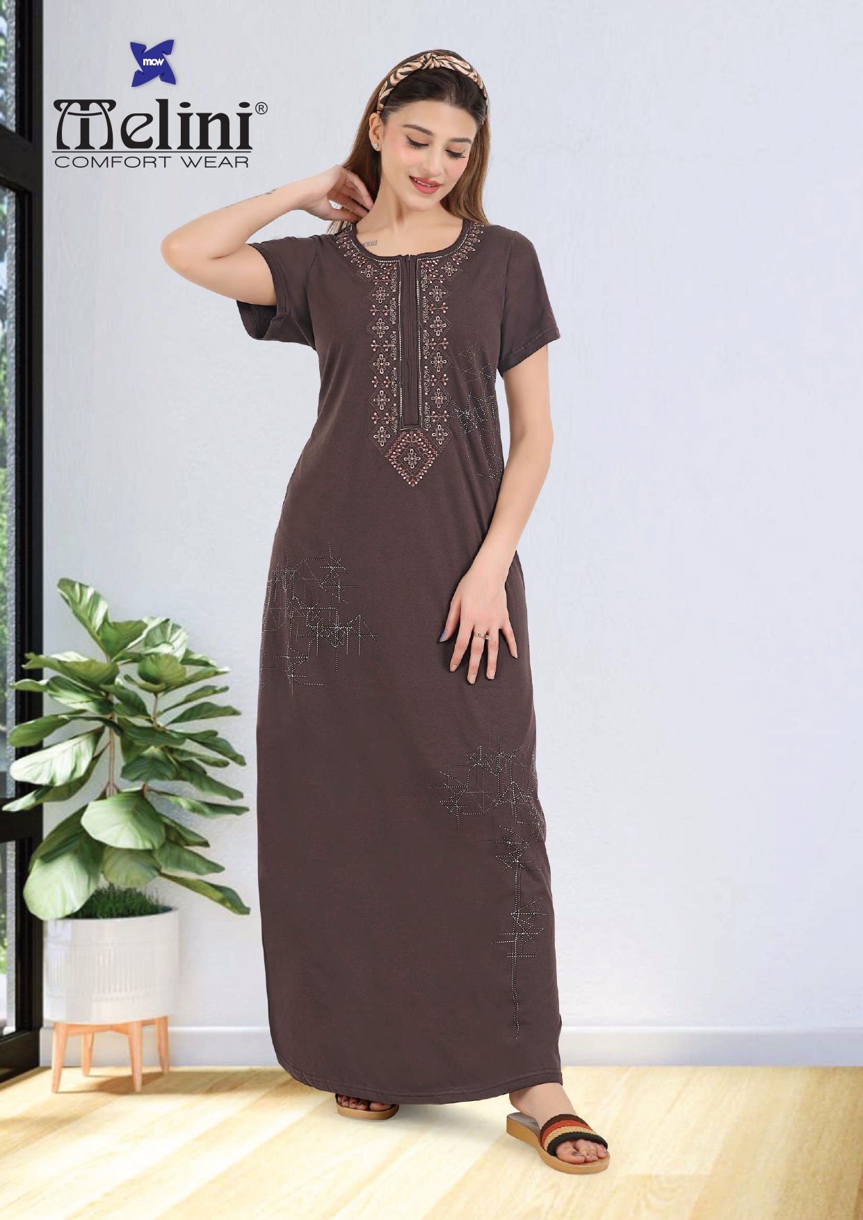 Melini Premium Women's Long Nighty – L to 3XL