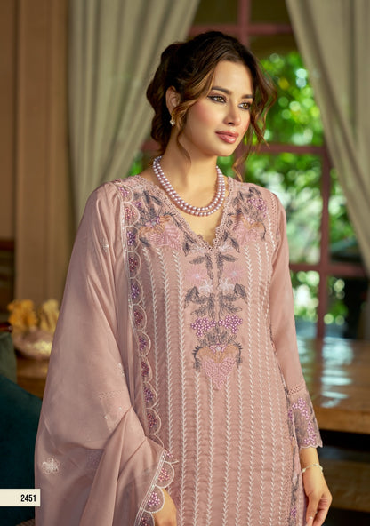 Women's 3-Piece Kurta Set with Palazzo & Dupatta