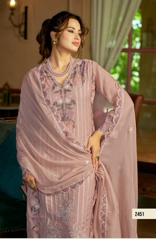 Women's 3-Piece Kurta Set with Palazzo & Dupatta
