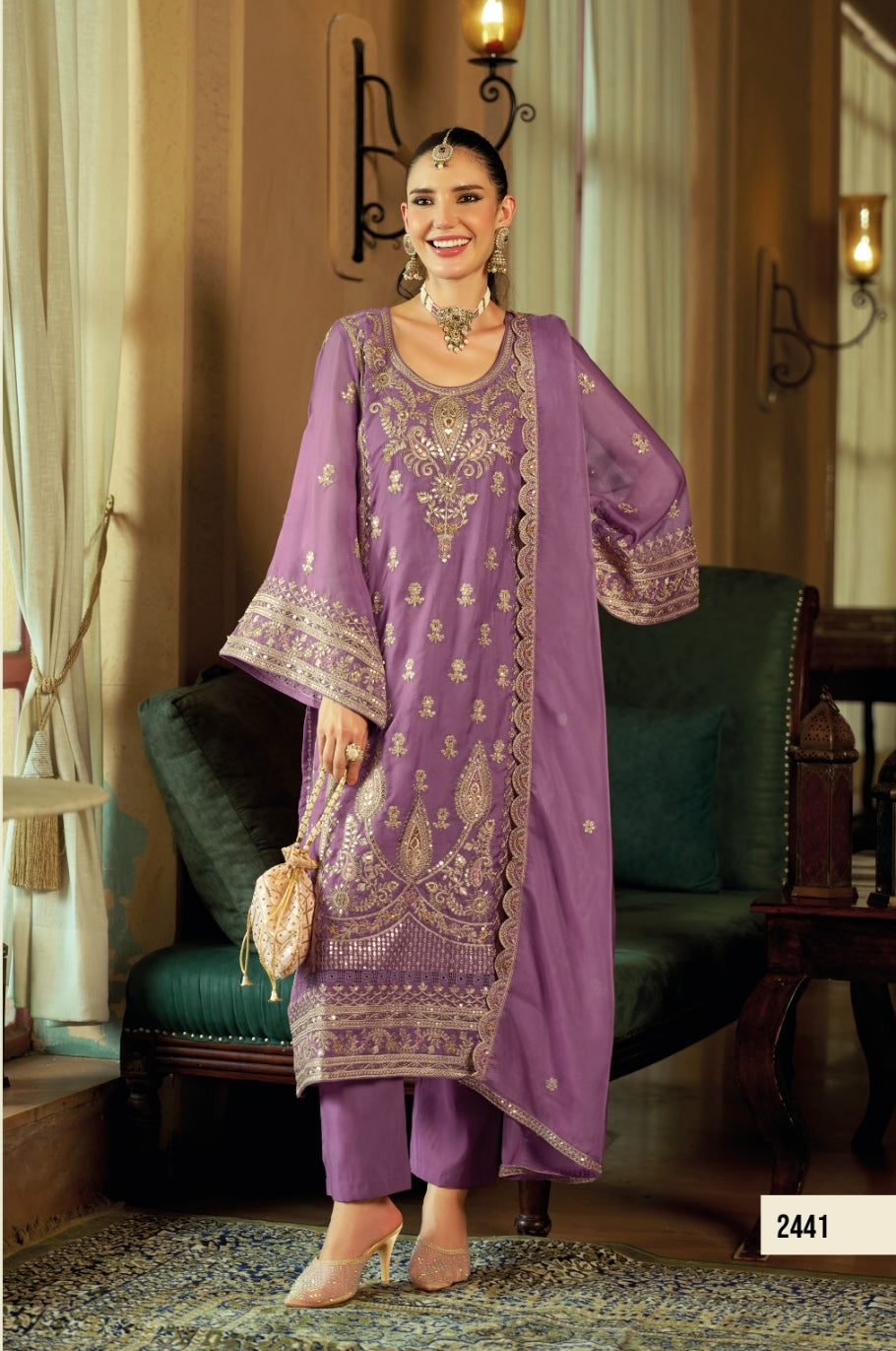 Women's 3-Piece Kurta Set with Palazzo & Dupatta