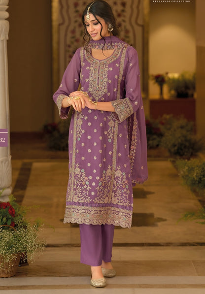 Women's 3-Piece Kurta Set with Palazzo & Dupatta