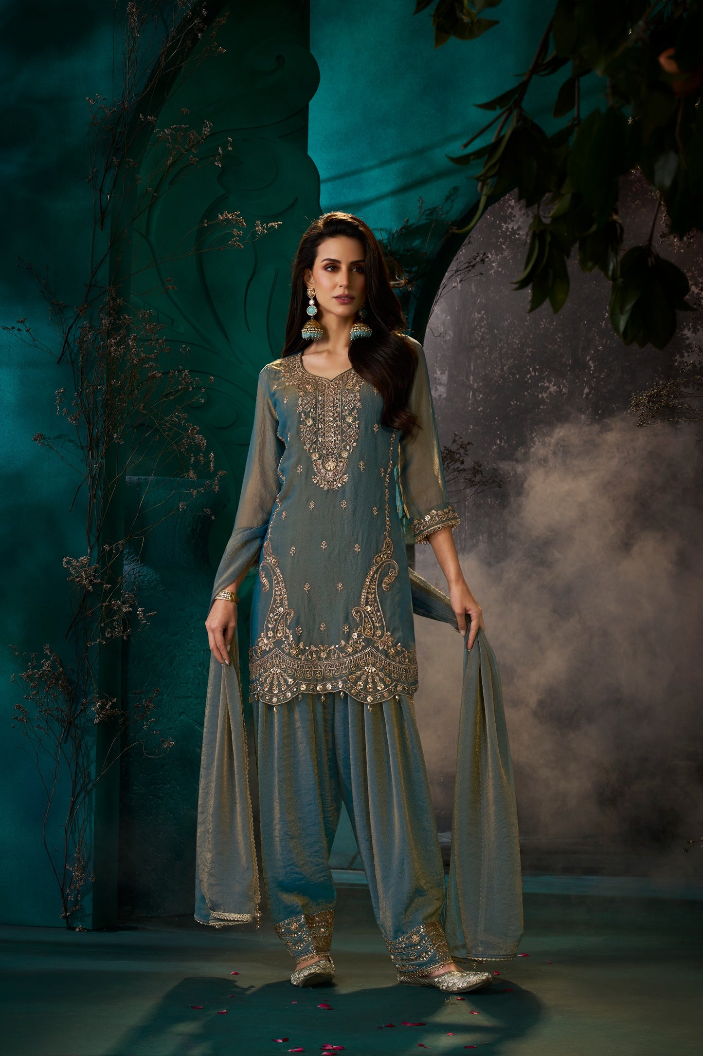 Women's Premium 3-Piece Kurta Set with Palazzo, Duppata