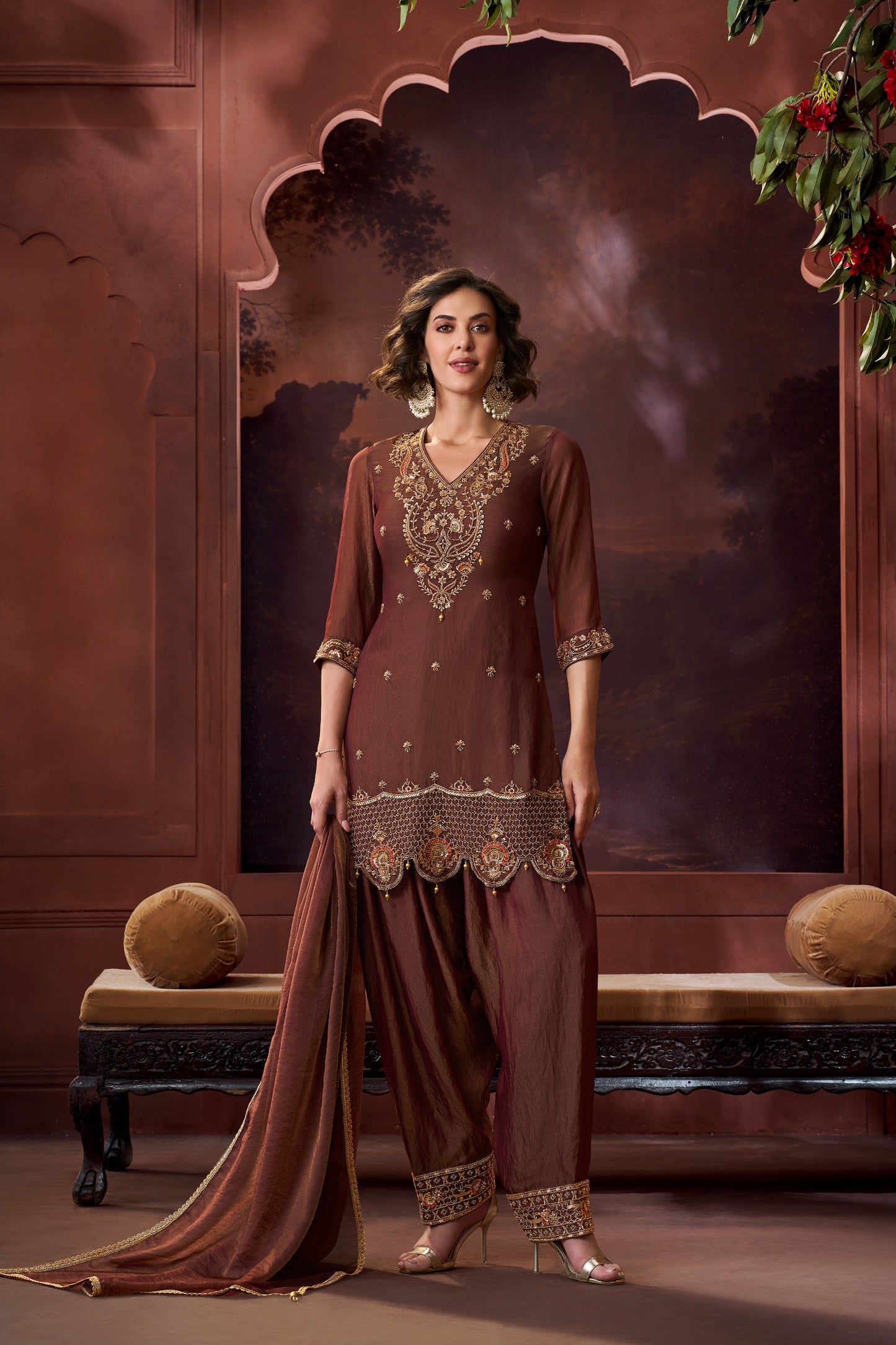 Women's Premium 3-Piece Kurta Set with Palazzo, Duppata