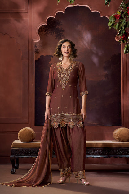 Women's Premium 3-Piece Kurta Set with Palazzo, Duppata