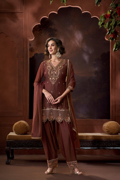 Women's Premium 3-Piece Kurta Set with Palazzo, Duppata