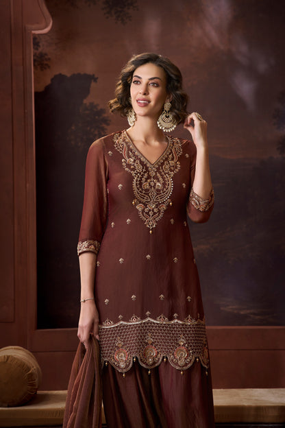 Women's Premium 3-Piece Kurta Set with Palazzo, Duppata