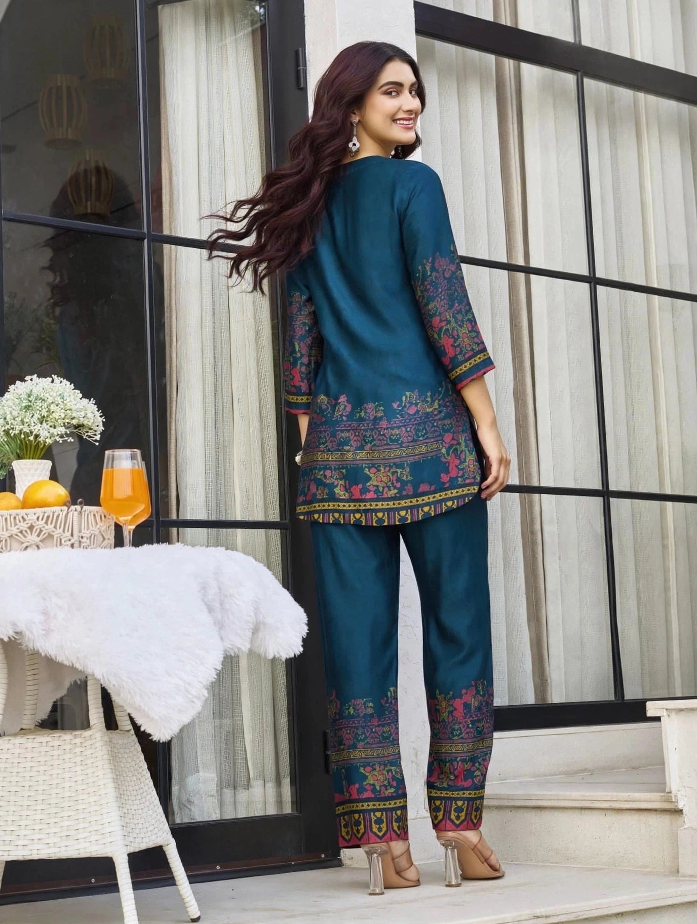 Women's Printed Premium Co-ord Set – Kurta & Pants