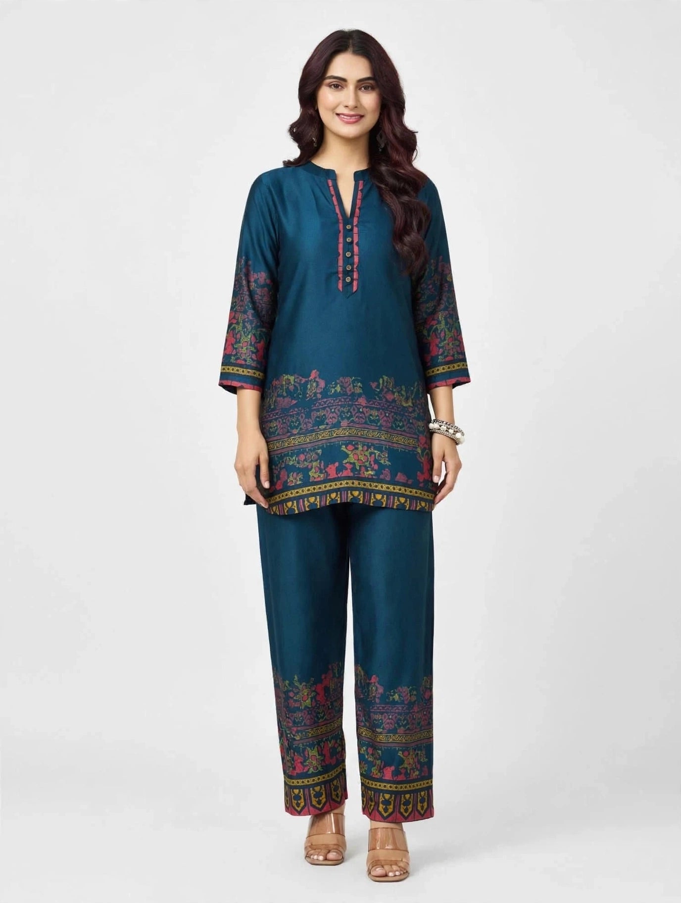 Women's Printed Premium Co-ord Set – Kurta & Pants