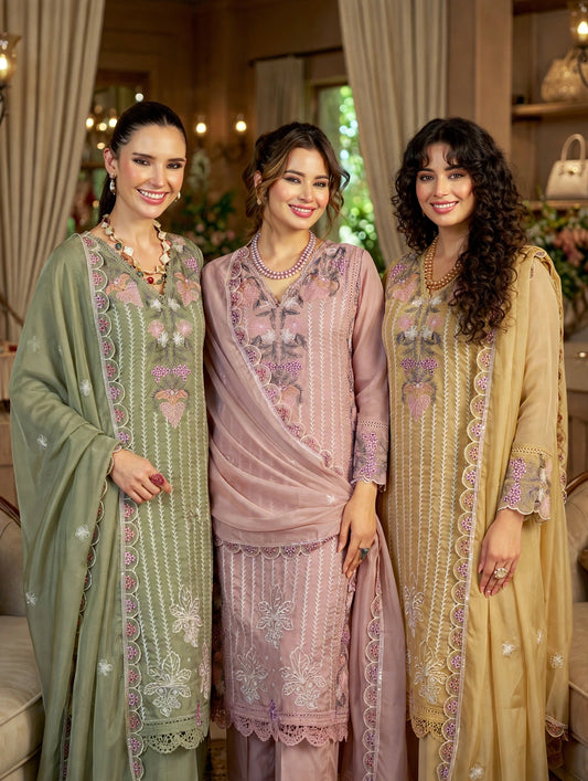 Women's 3-Piece Kurta Set with Palazzo & Dupatta