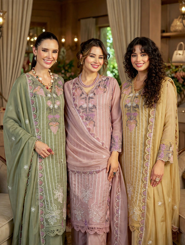 Women's 3-Piece Kurta Set with Palazzo & Dupatta