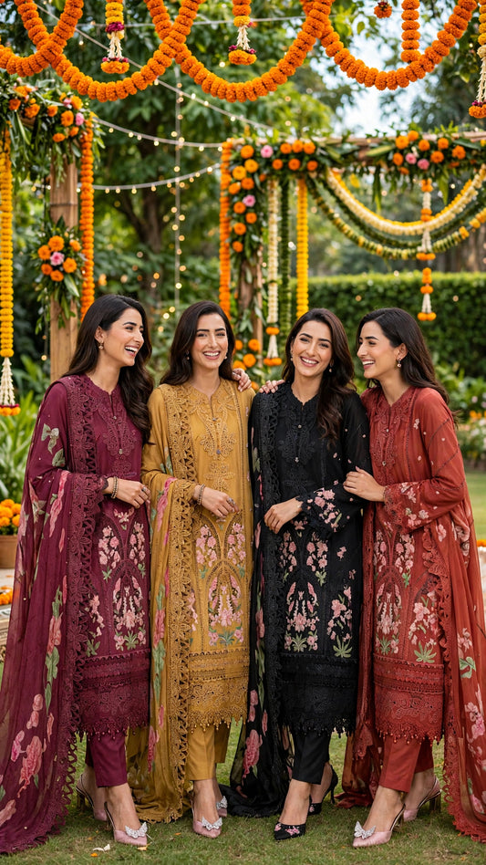 Women's 3-Piece Kurta Set with Palazzo & Dupatta