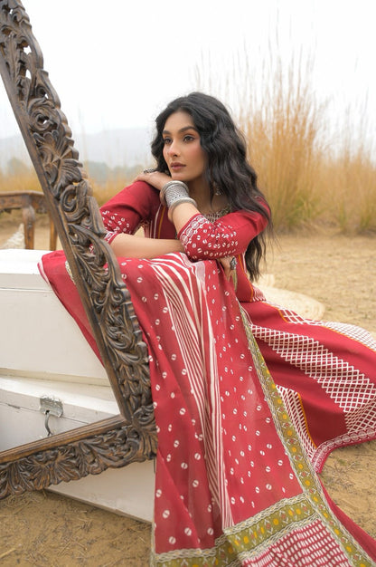 Premium Cotton Printed Kurta Set with Dupatta (M–2XL)