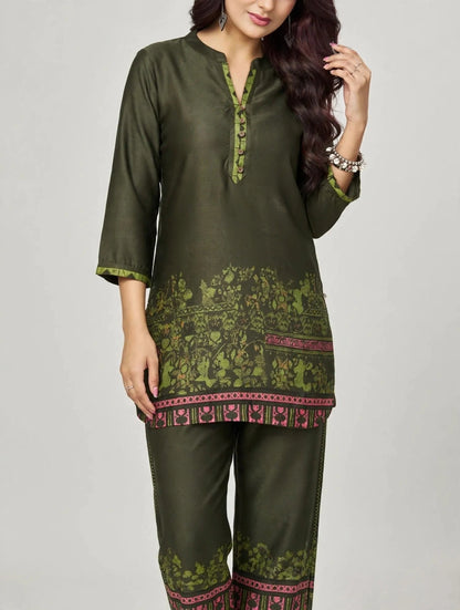 Women's Printed Premium Co-ord Set – Kurta & Pants