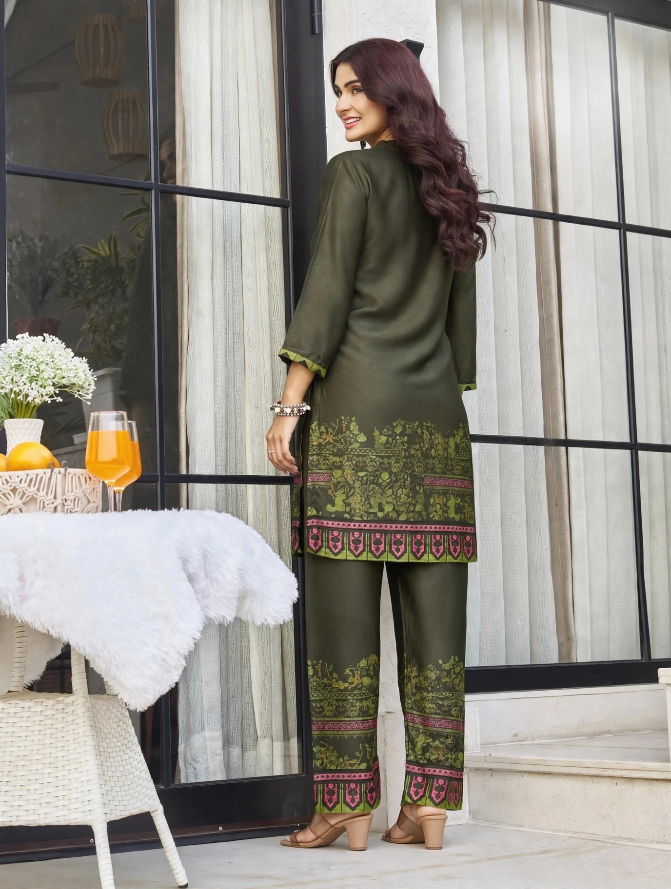 Women's Printed Premium Co-ord Set – Kurta & Pants
