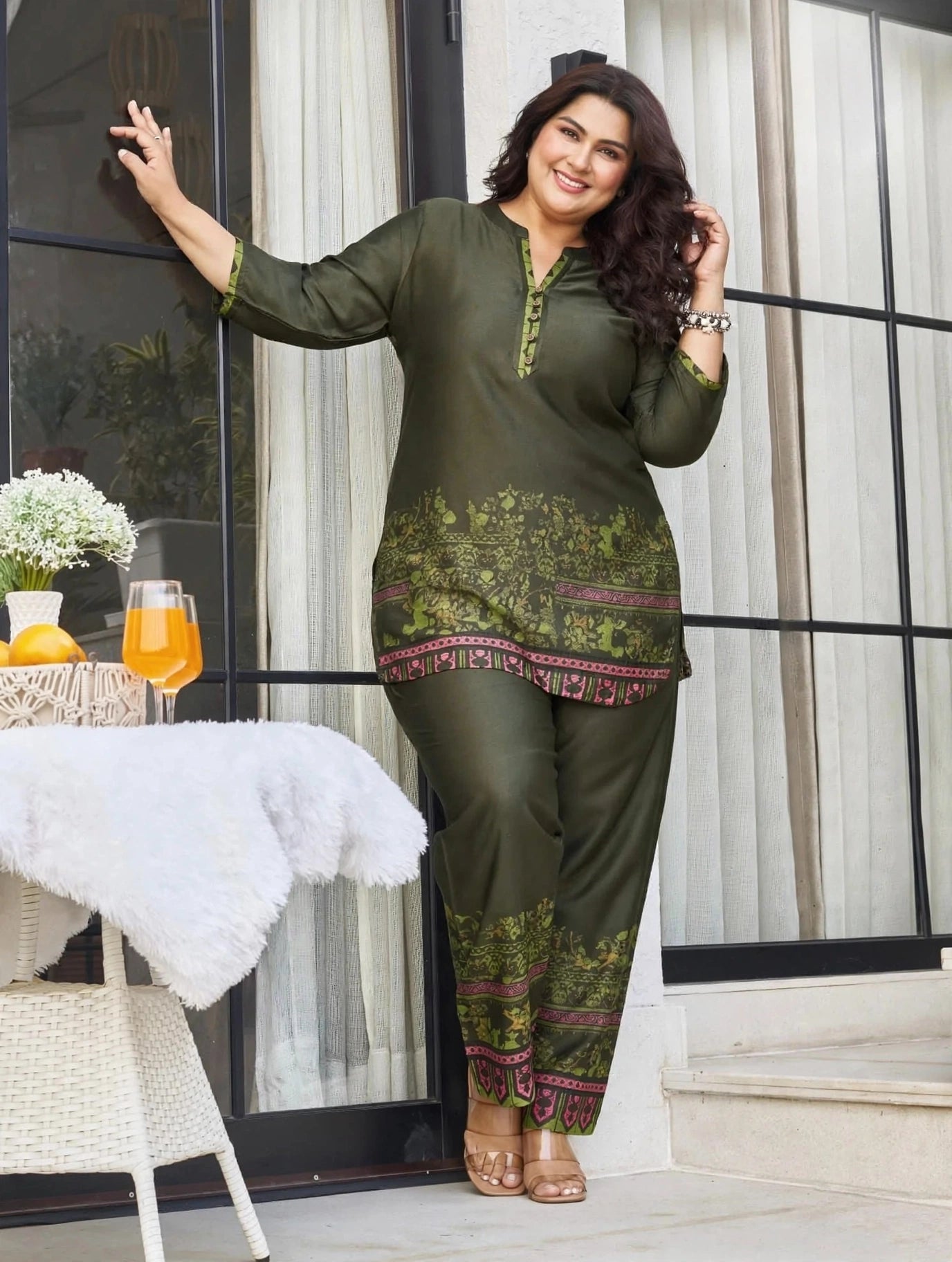 Women's Printed Premium Co-ord Set – Kurta & Pants
