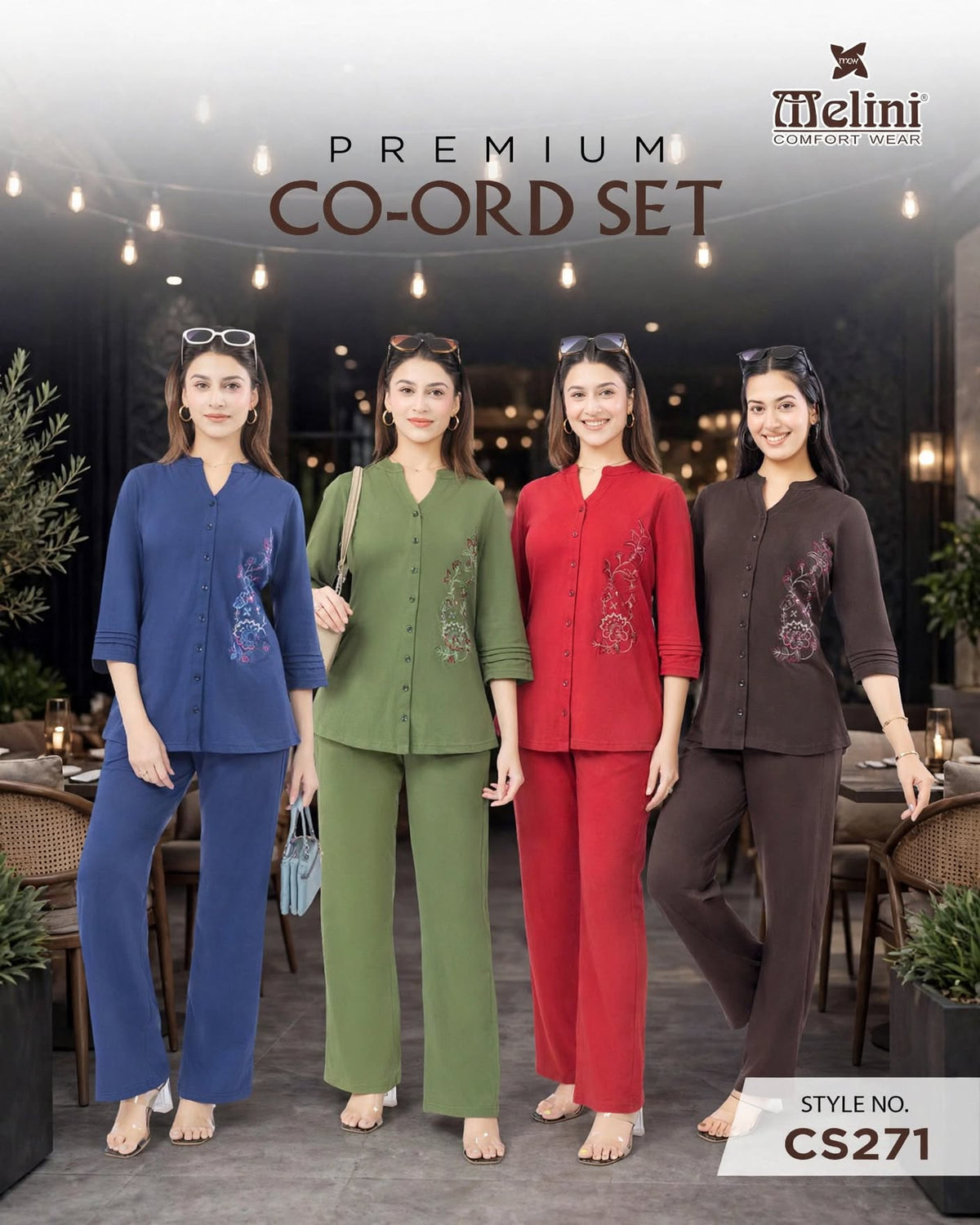 MELINI EMBROIDERED CO-ORD SET