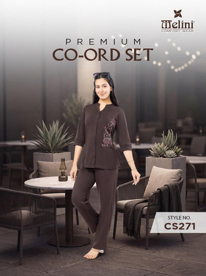 MELINI EMBROIDERED CO-ORD SET