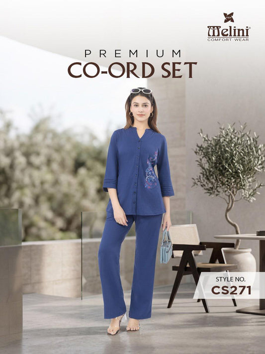 MELINI EMBROIDERED CO-ORD SET