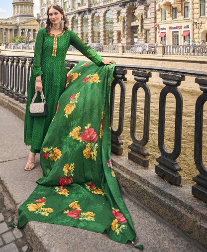 Women's 3-Piece Kurta Set with Palazzo & Dupatta